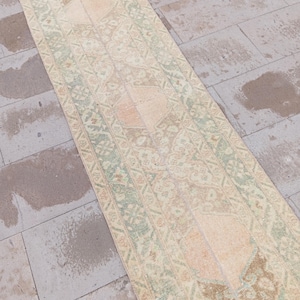 2x24 Runner Rug,Antique Runner, Anatolian Runner, Turkish Runner Rug,Vintage Runner 2x25, Oushak Runner Rug, Natural Runner,Soft Runner,