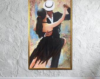 Premium Vector | Couples dancing a tango