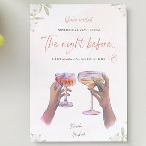 Flyer d'invitation à une fête de pré-mariage