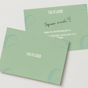 Restaurant Thank You Card