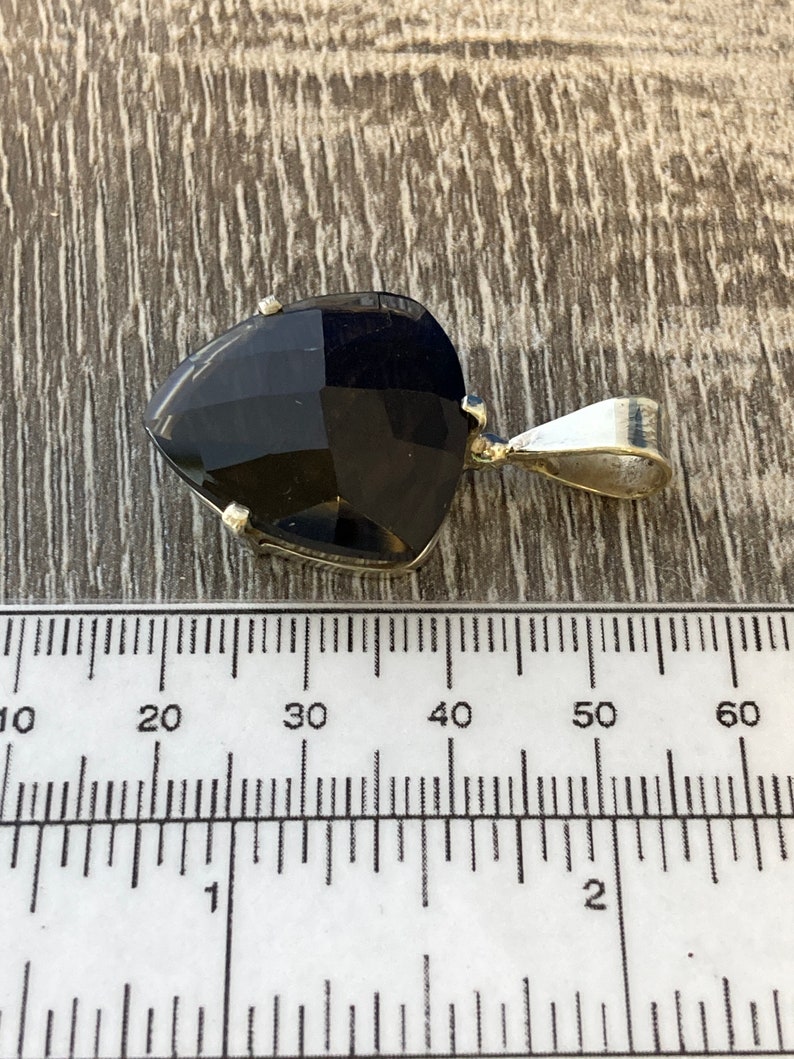 .925 Smoky Topaz Faceted Gemstone Pendant Sterling Silver 9 Grams Pendants With Stone Gifts for Women Boho Hippie Jewelry Sale Pendant