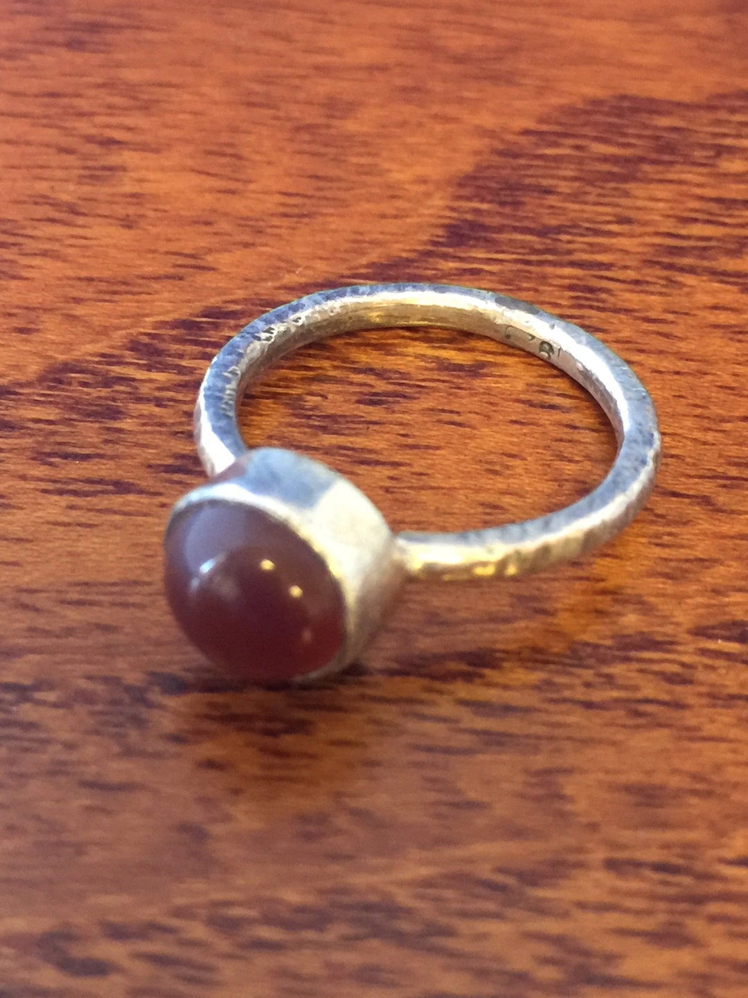 Carnelian Cabochon Gemstone Ring Size 5 Sterling Silver .925 Etsy UK