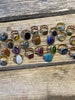 Silver Brass Copper Gemstone Ring, Sample From Assorted Shapes, Colors and Sizes Boho Hippie and Dainty Style Trends (Pack of 1) Select Size 