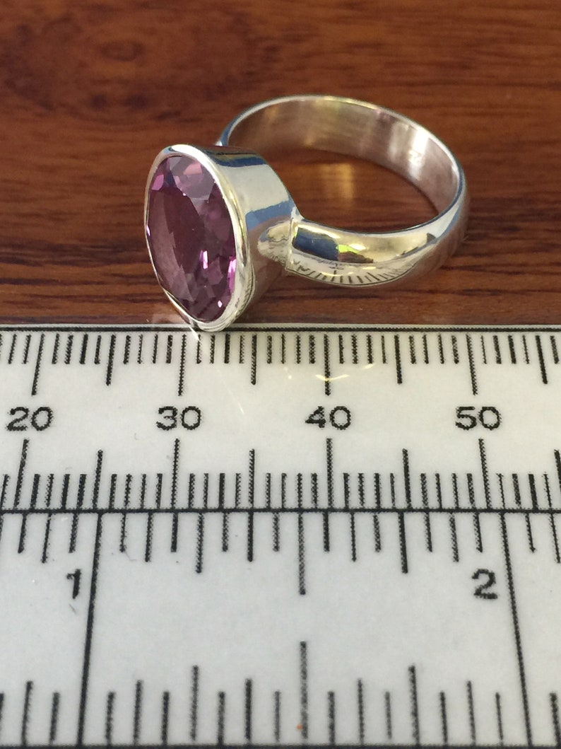 .925 Alexadrite Quartz Faceted Gemstone Ring Size 6 Sterling Silver 6 Grams Rings Band With Stone Gifts for Women Boho Hippie Jewelry Sale
