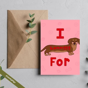 J'ai envie de toi pour la Saint-Valentin | jolies cartes pour la Saint-Valentin | Saint Valentin avec jeu de mots | cartes pour les amoureux des chiens