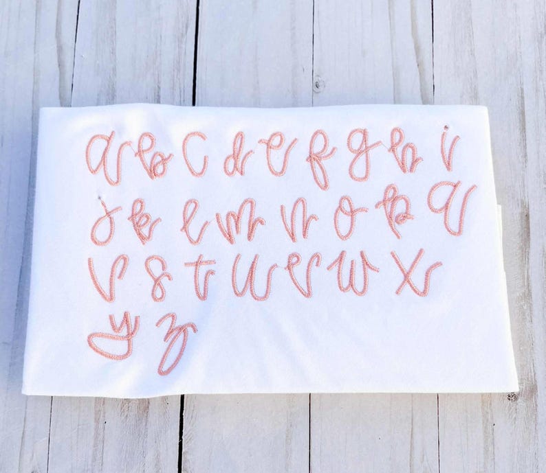 Hand Lettered Embroidery Font, 1 Inch, 2 Inch, Native BX Runs From 1-7 ...