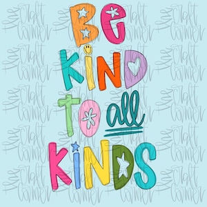 Wees aardig voor alle soorten png, vriendelijkheid png, preppy png, handgeletterde png, trendy png, smiley png, millennial png, coquette png,