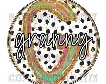 Granny PNG Coquette gold glitter png Granny glitter png colorful brushstroke acrylic pattern watercolor design hand drawn png faux gold