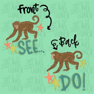 Mono ve PNG, Mono hace PNG, PNG de tendencia, Niño PNG, Frase pegadiza PNG, Mamá y yo PNG, Gemelos PNG, Boutique PNG, Viral PNG