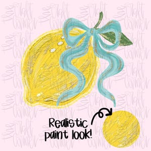 Lemon PNG, Coquette PNG, Watercolor Png, Brushstroke Png, Realistic Paint Png, Summer Png, Beach Png, Fruit Png, Preppy Png, Trendy