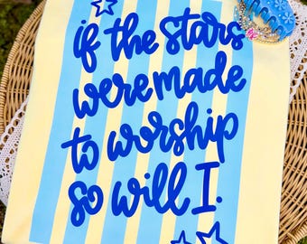 If The Stars Were Made To Worship PNG, Faith PNG, Religious PNG, Spring Png, Whimsy Png, Dainty Png, Stripes Png, Love Like Jesus Png