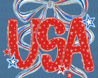 USA Coquette Bow , Patriotic Coquette Png, American Png, USA png, Coquette Png, Preppy Patriotic, Red White Blue Png, Dtf digital