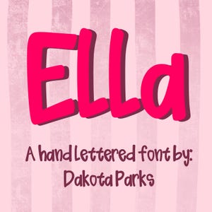 Ella Handwritten Font, procreate font, handwriting font, quirky font, curvy font, silhouette font, hand lettering, trendy font, alpha, A-Z