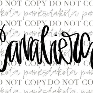 Cavaliers Mascot, CavaliersLettering, Hand Drawn Doodle, Calligraphy, School Spirit, School Mascot, Preppy PNG, Boujee PNG, Digital Art