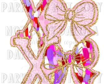 Valentine’s PNG, Valentine Coquette, DTF, Girly Png, Coquette Png, Brushstroke Png, Viral Png, Digital Design, Faux Glitter, Preppy Png,
