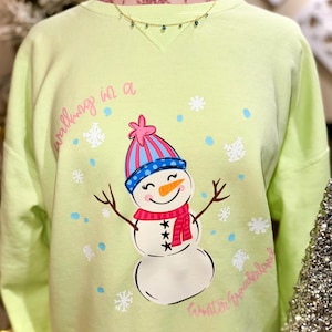 Snowman PNG, Winter Wonderland PNG, Christmas PNG, Holiday Png, Whimsical Png, Snow Png, Preppy Png, Trendy Png, Snowflakes Png