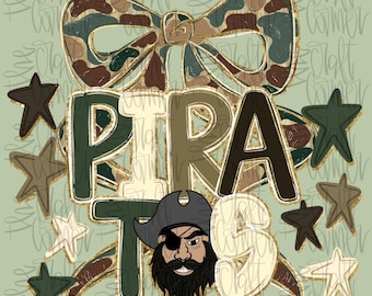 Pirates Mascot PNG, Pirates PNG, Mascot Coquette PNG, Camo Mascot Png, Tremding Png, Faux Glitter Png, Realistic Paint Png, Preppy Png,
