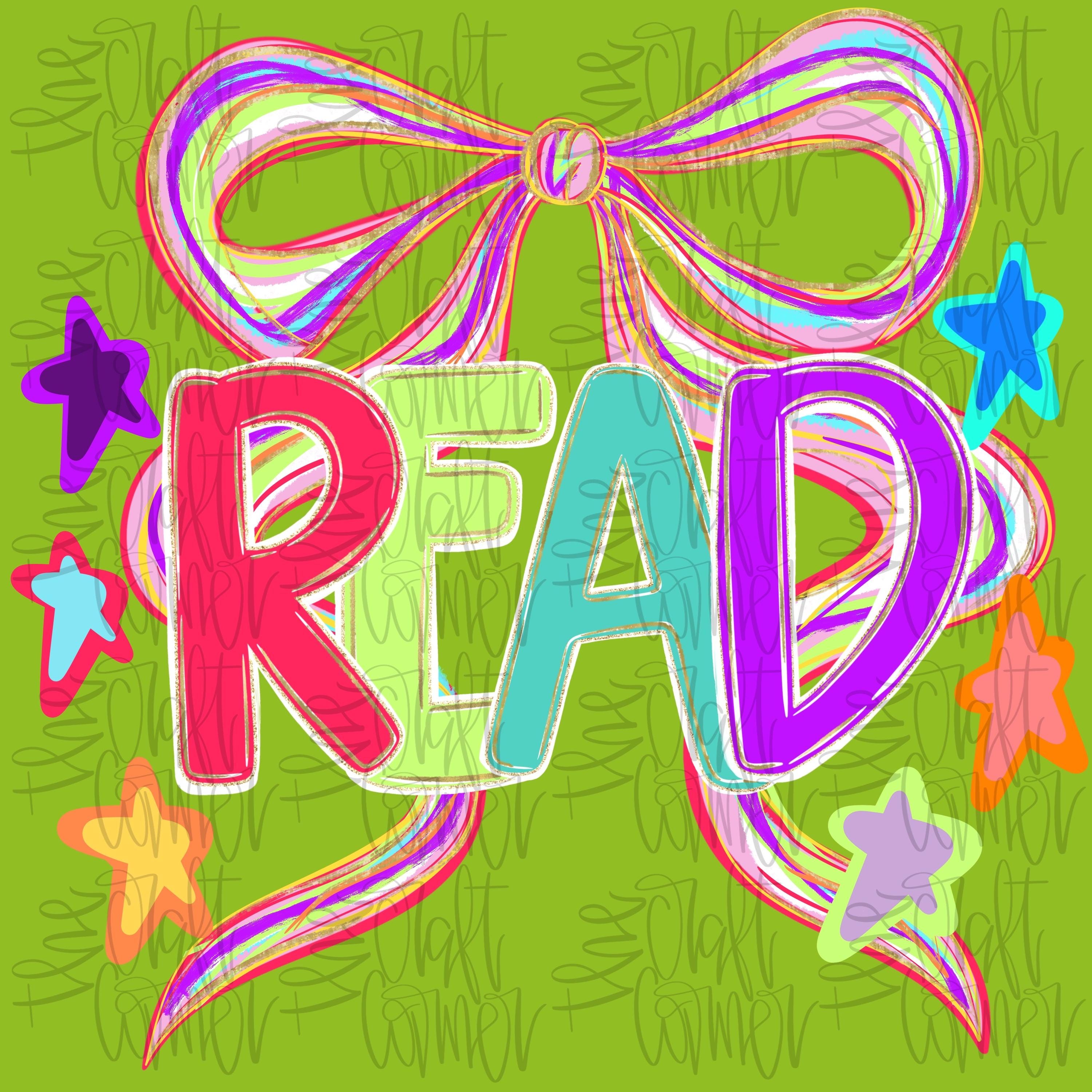 Read PNG, Preppy School Spirit PNG, Coquette PNG, Preppy Mascot Png, Trending Png, Viral Png, Hand Drawn Png, Back To School Png