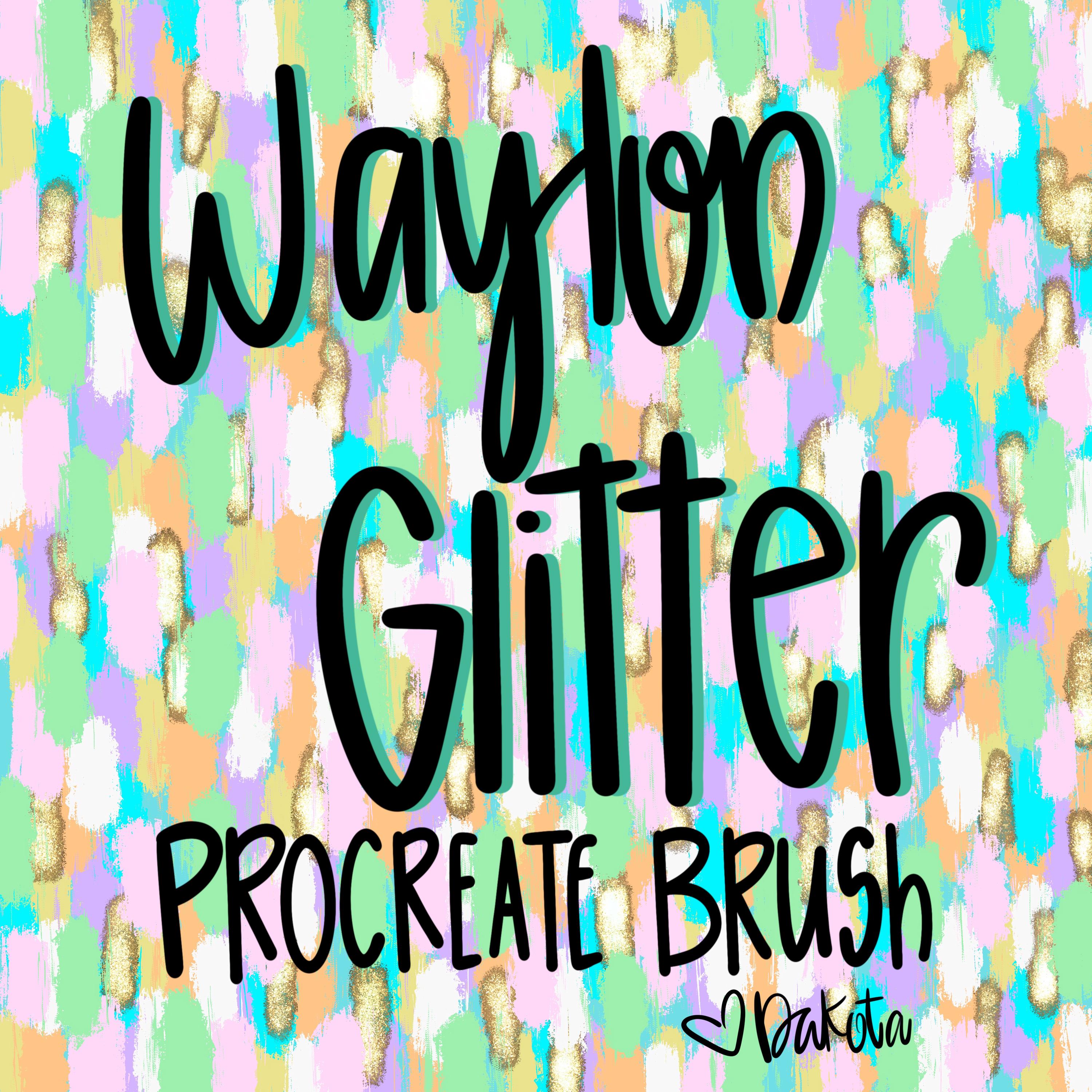 Pincel de Procreate con brillo dorado – Efecto multi glitter para doodles y estilo dibujado a mano