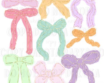 coquette png watercolor png trendy png bows png millennial png