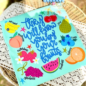 They Will Know You By Your Fruits PNG, Biblical PNG, Gods Promises PNG, Religious Png, Jesus Png, Bible Story Png, Doodle Png, Spring Png