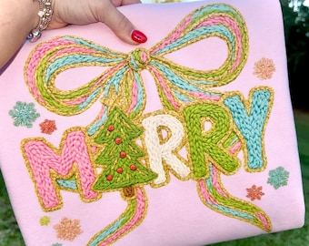 Christmas Coquette PNG, Merry Christmas PNG, Faux Yarn PNG, Christmas Realistic Yarn Png, Holiday Png, Trendy Png, Preppy Png, Bow Png