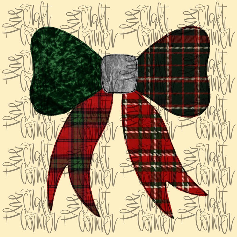 Julrosett PNG, plädrosett PNG, kokett jul PNG, sammetstyg PNG, trendig PNG, preppy PNG, flickig PNG, god jul PNG bild 3