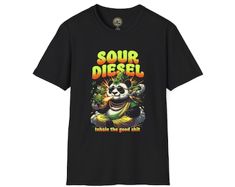 Sour Diesel CannaPanda T-Shirt | Cannaffirmation stay lifted stay energized