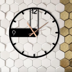 Modern Metal Wall Clock: Silent, Minimalist Home Decor
