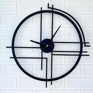 Large Metal Wall Clock: Modern Minimalist Home Decor