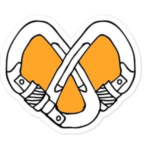 Hartsticker karabijnhaak: rotsklimmen, boulderencadeau, cadeau bergbeklimmen