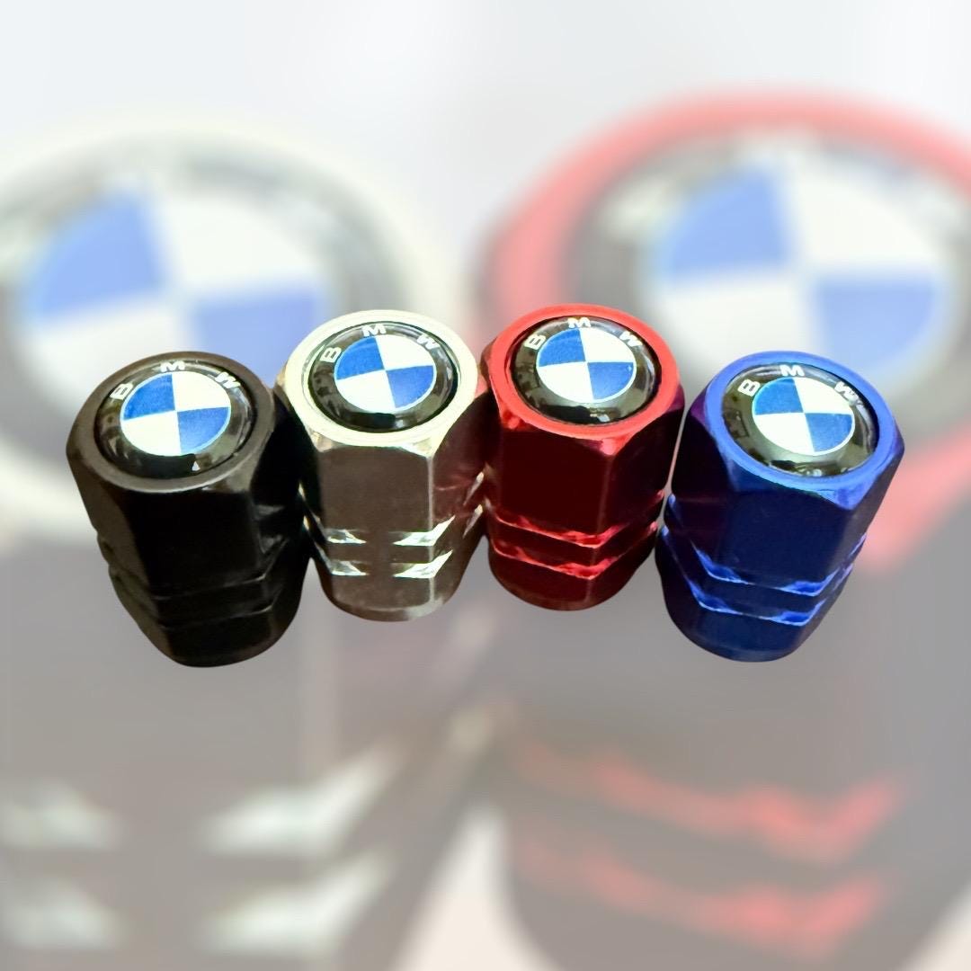 BMW Tire Valve Caps 4 Pcs With Logo Wheel Stem Dust Air Cap - Etsy