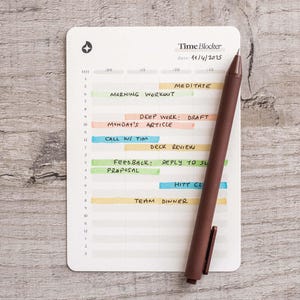 Time Blocking Planner | Hourly Planner Cards | Time & Task Tracker To Do List Cards | A6 Printed — Daily Time Block Planner