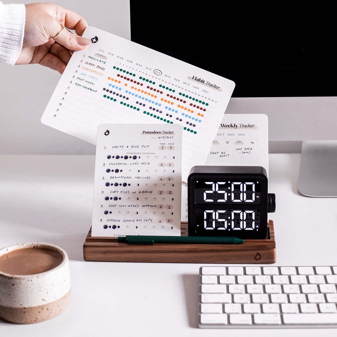 PRODUCTIVITY BUNDLE: Pomodoro Tracker Cards + Habit Tracker Cards ...