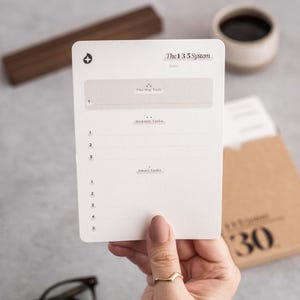 A5 Weekly Planner Cards | Habit & Goal Tracker With Walnut Stand - Etsy