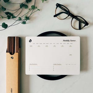 2026 Spring Reset Weekly Planner Cards | A5 Habit and Goal Tracker with Stand | ADHD Routine & Productivity Refresh