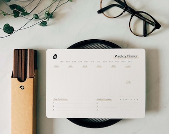 2026 Spring Reset Weekly Planner Cards | A5 Habit and Goal Tracker with Stand | ADHD Routine & Productivity Refresh