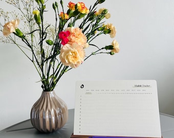 2026 Spring Reset Habit Tracker Cards | Monthly Habit Building | ADHD Fresh Start Productivity & Routine | Minimalist A5 Cards with Stand