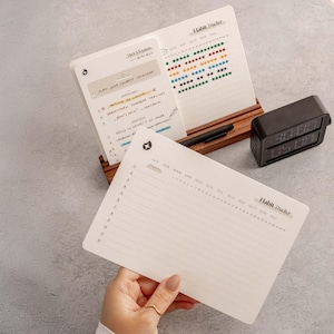 daily habit tracker, monthly habit calendar