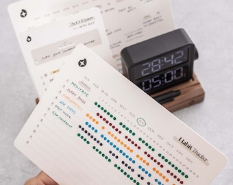ToDo LIST BUNDLE: Task Planner Cards + Habit Tracker Cards + Weekly Planner Cards + Productivity Timer + Wood Card Organizer
