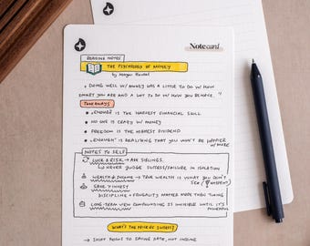 Lined Note Cards for Planning & Note Taking, Minimalist Index Cards, A5/A6