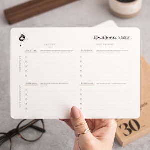 Priority Tracker Cards | Eisenhower Priority & Time Management Matrix | A5 Daily To Do List Task Tracker | Decision Matrix, Priority Planner