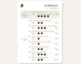 A6 Size Printed To-Do List Cards | Task Tracker | Task List | To Do List Daily | Task Priority Tracker | Daily Schedule