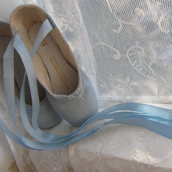 DANUSHAROSE Clean Heavenly Sky Blue Bloch 5 Lovely Ballet Pointe Toe Shoes note Tutu Ballerina Photo is NOT Included