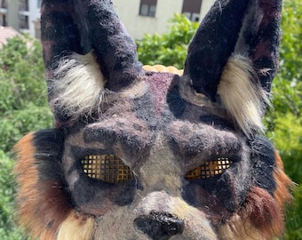 Brown cat mask