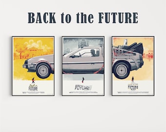 3pc SET - Back to the Future Poster - Movie Print