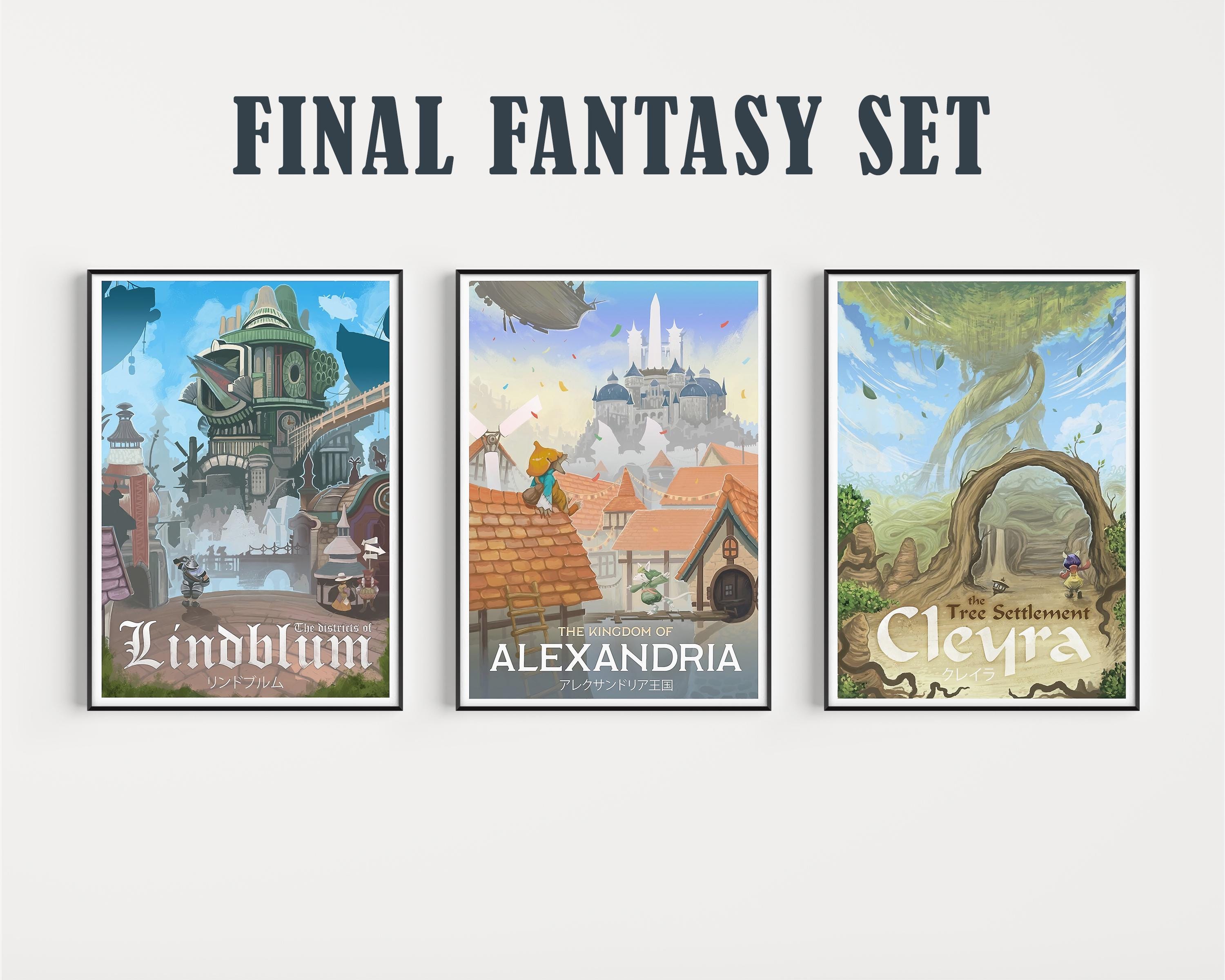 3pc SET - Final Fantasy Poster - Game Print