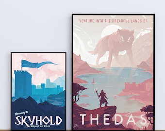 2pc Set - Dragon Age Poster - Game Print
