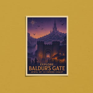 Baldur&#39;s Gate Poster - Baldurs Gate 3 - Game Print