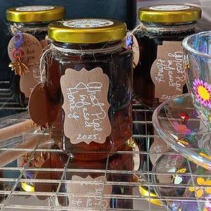 Ghost Pipe infused Honey  ** Coastal Maine Made **   Local Maine HONEY 4oz Free Ship USA **Honey Badger**